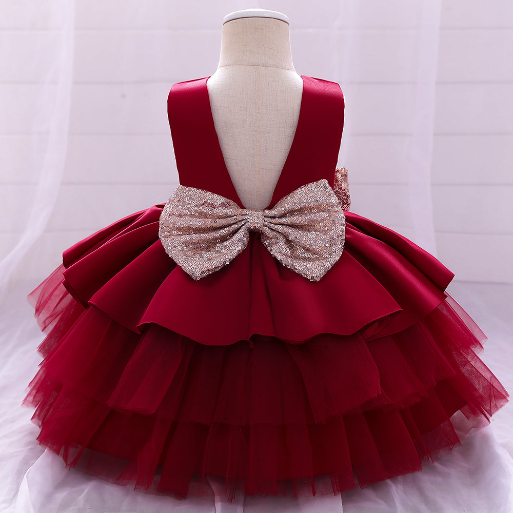 Girls Applique Balloon Dress