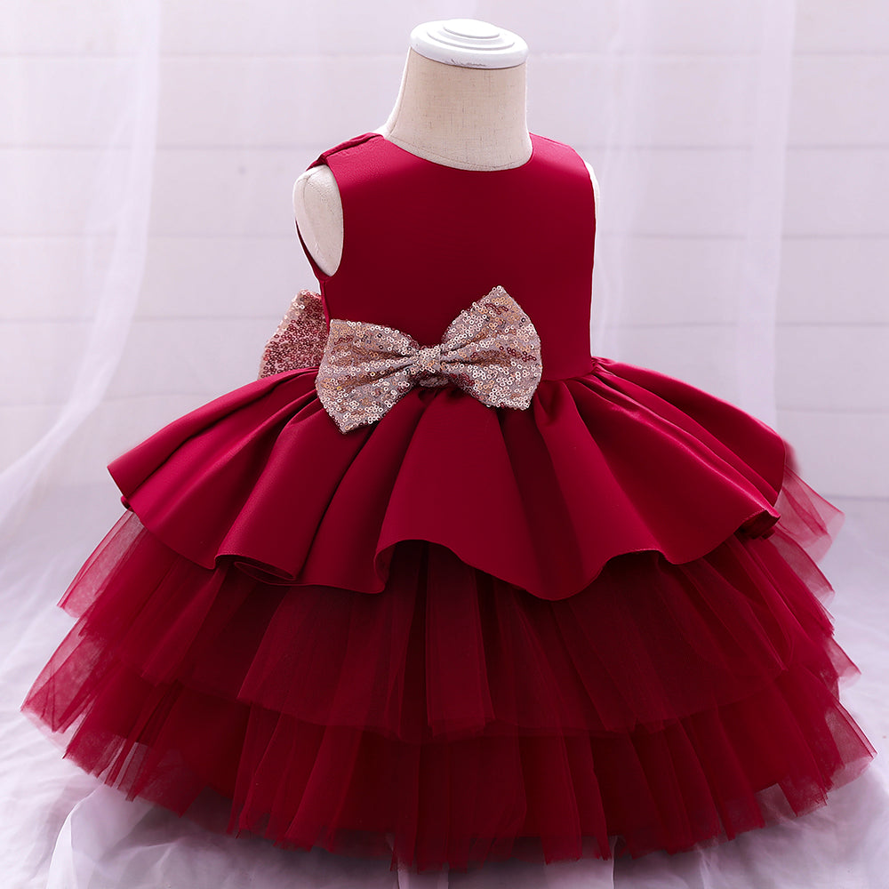 Girls Applique Balloon Dress
