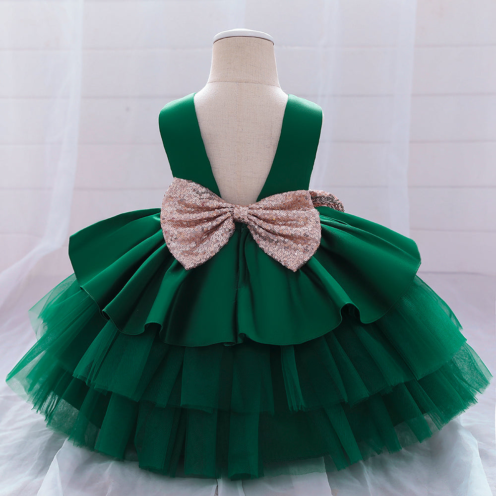 Girls Applique Balloon Dress