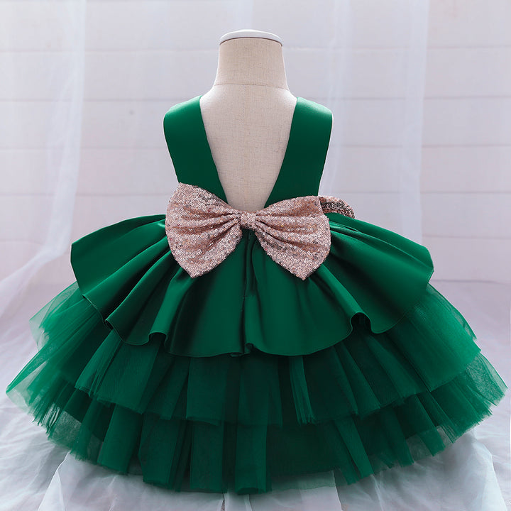 Girls Applique Balloon Dress