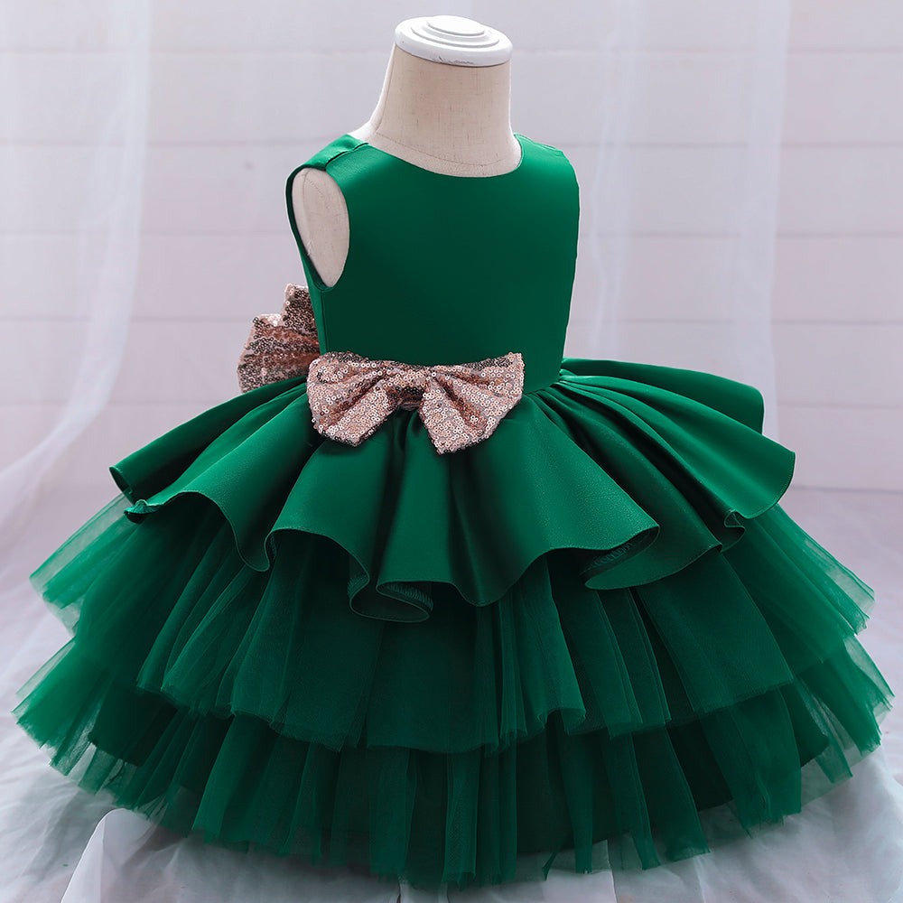 Girls Applique Balloon Dress