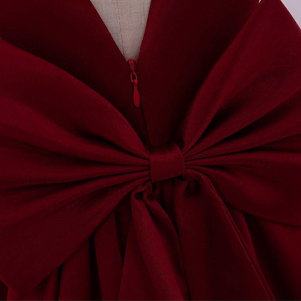 Maroon Layered Round Neck Sleeveless Fit & Flare Dress