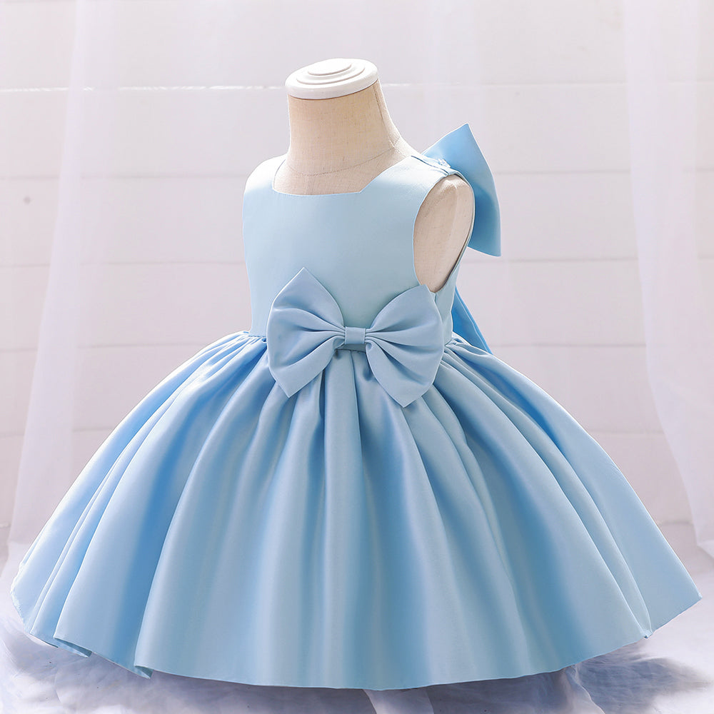 Girls Square Neck Fit & Flare Dress
