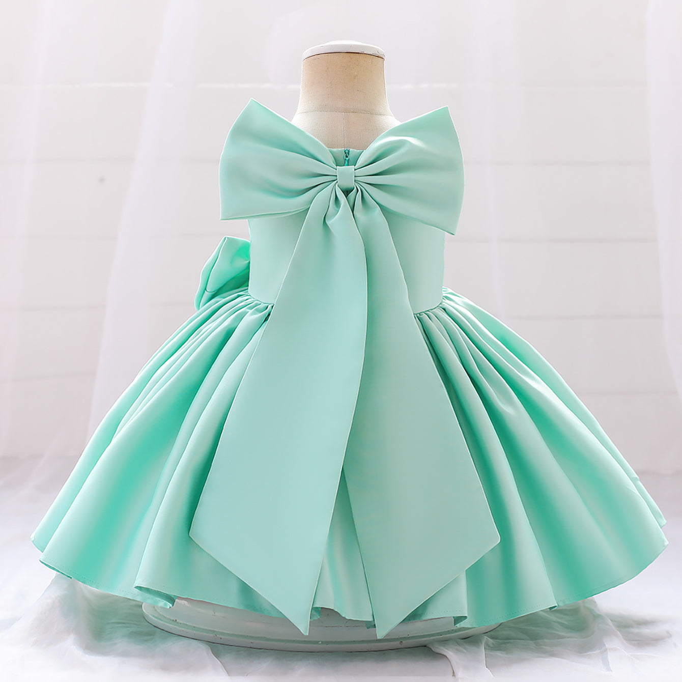 Girls Square Neck Balloon Dress