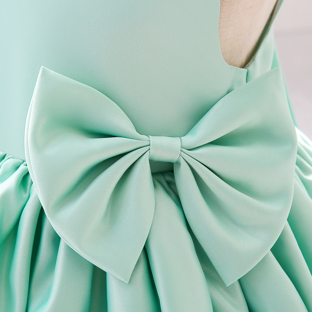 Girls Square Neck Balloon Dress