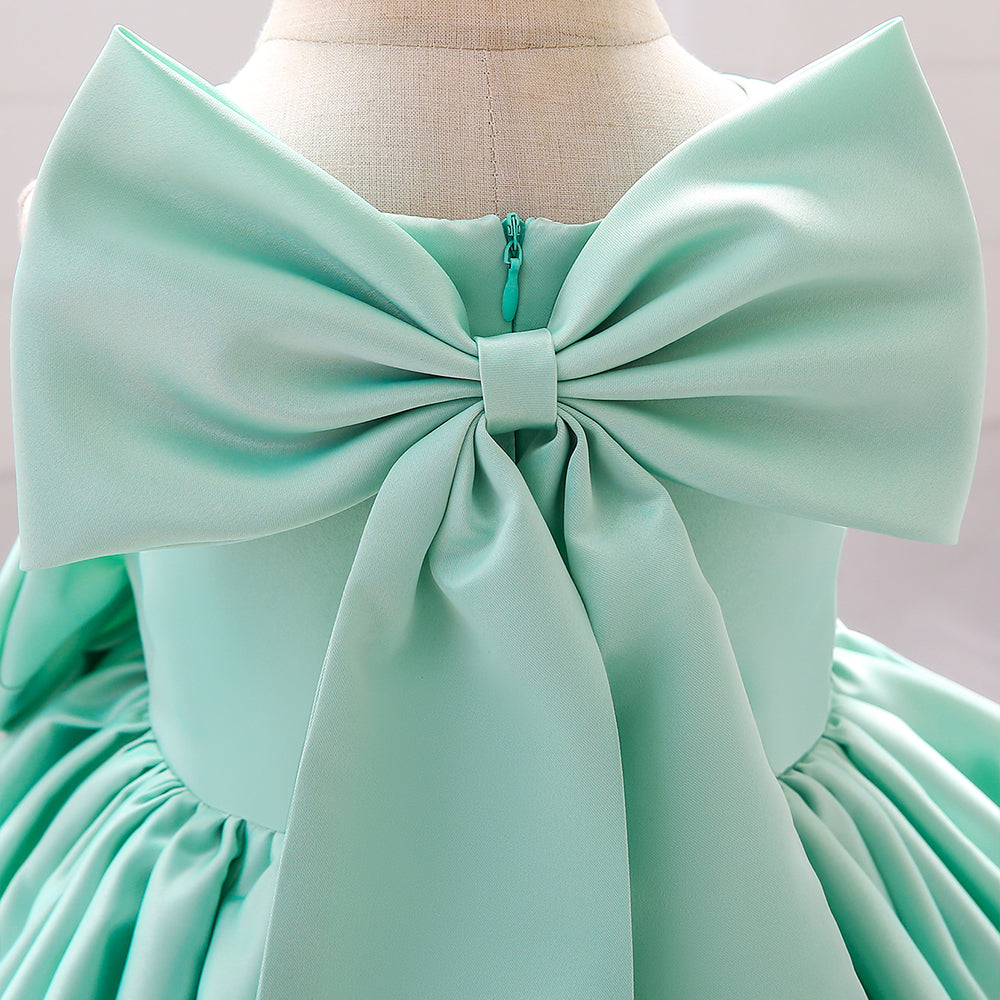 Girls Square Neck Balloon Dress