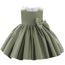 Girls Square Neck Balloon Dress