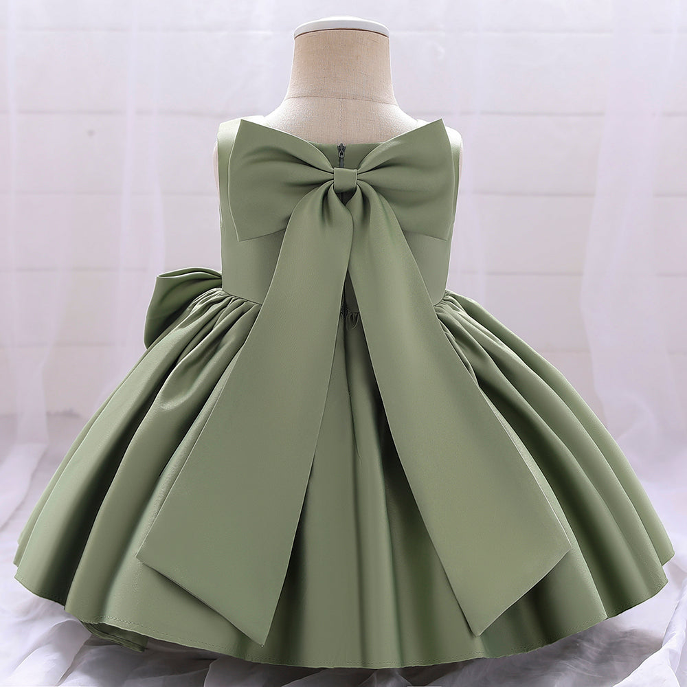 Girls Square Neck Balloon Dress