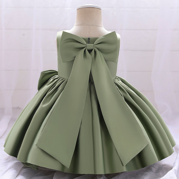 Girls Square Neck Balloon Dress
