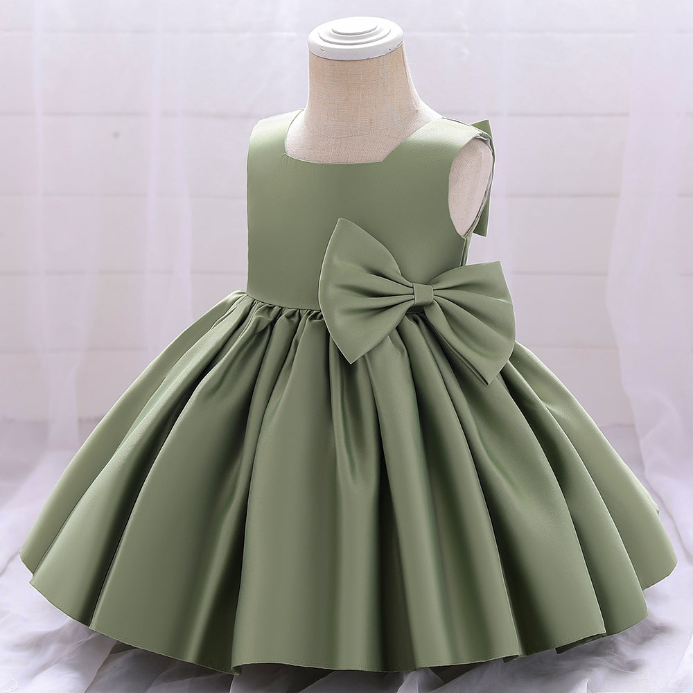 Girls Square Neck Balloon Dress