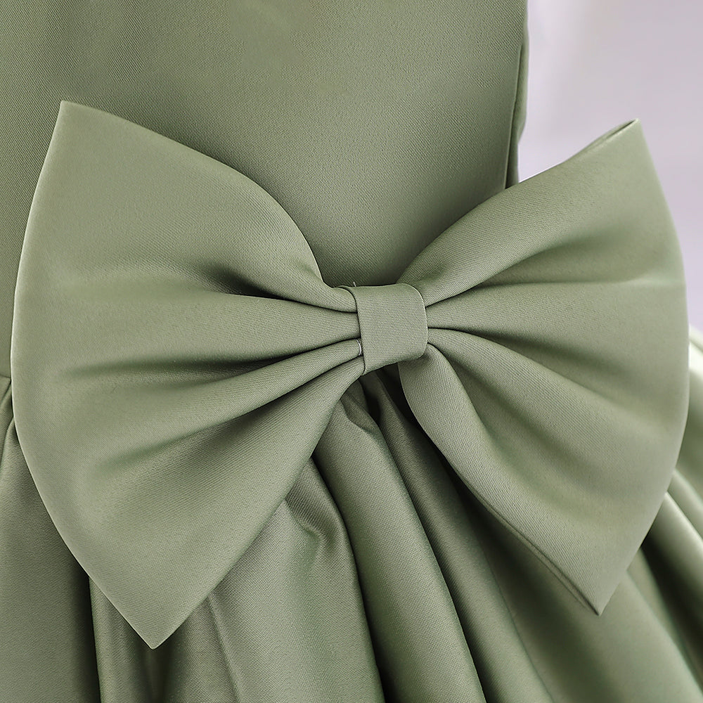 Girls Square Neck Balloon Dress