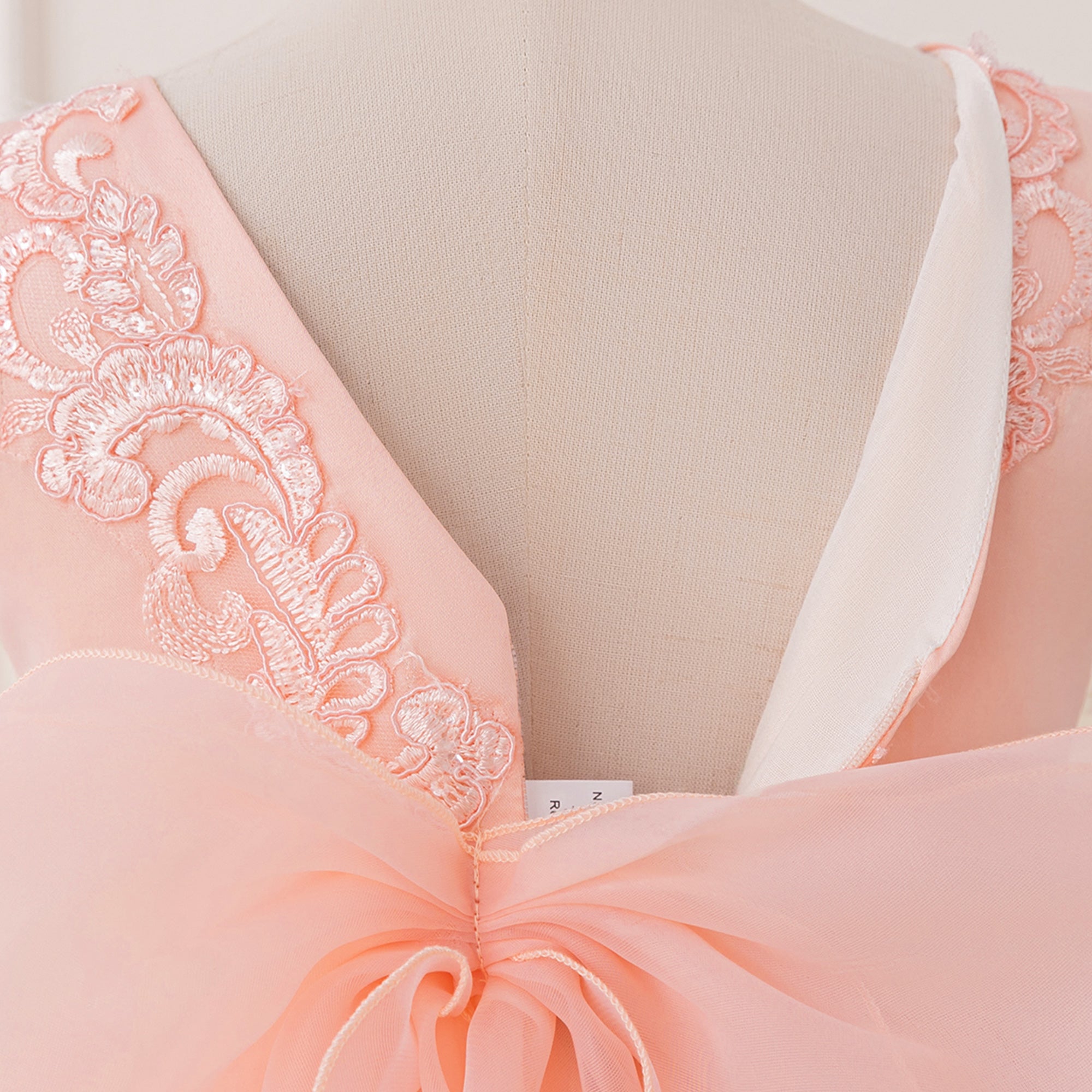Girls Self Design Bow Detail Fit & Flare Dress
