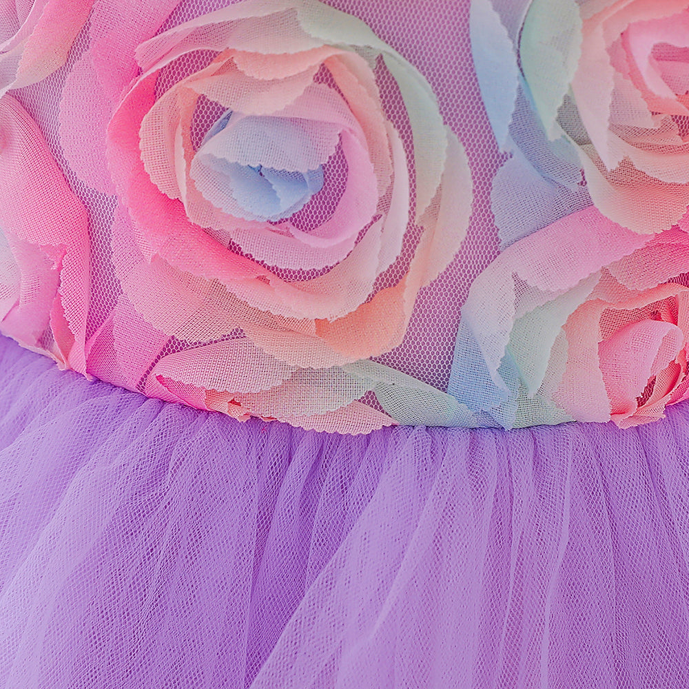 Purple Self Design Fit & Flare Dress