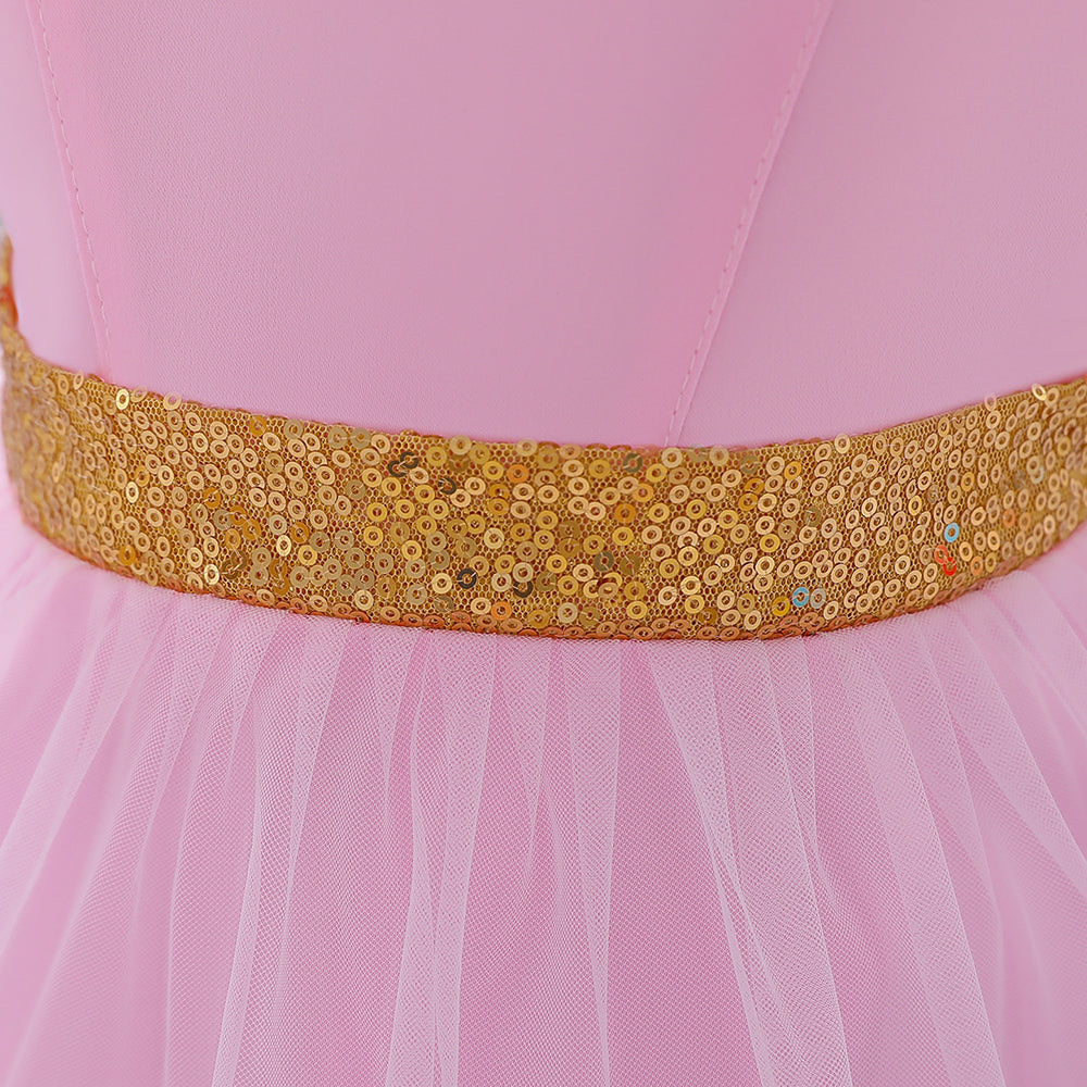 Pink & sea pink Embellished Embroidered Applique Fit & Flare Dress