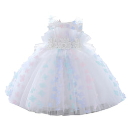 White Embellished Self Design Flared Fit & Flare Dress