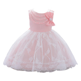Girls Embellished Bow-Detailed Fit & Flare Dress