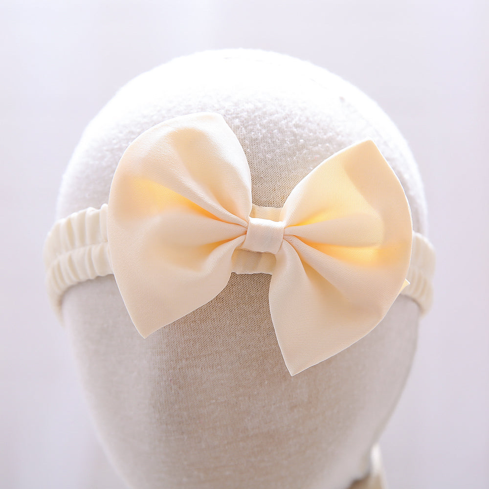 Girls Champagne-Coloured Embellished Pleated Balloon Dress with Hairband