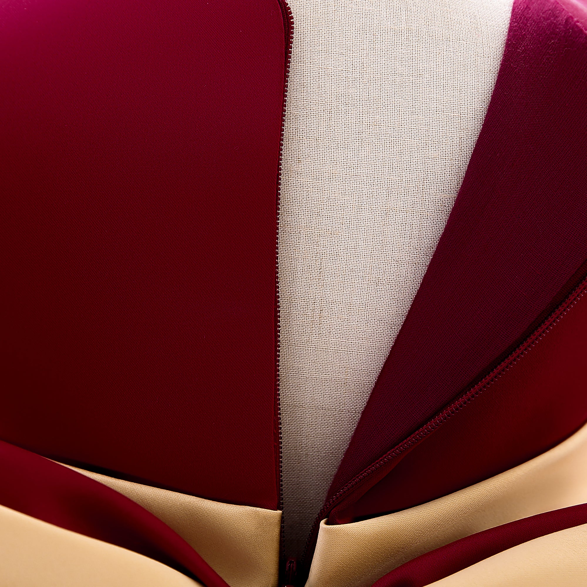 Maroon & Gold-Toned Ethnic Motifs Fit & Flare Dress