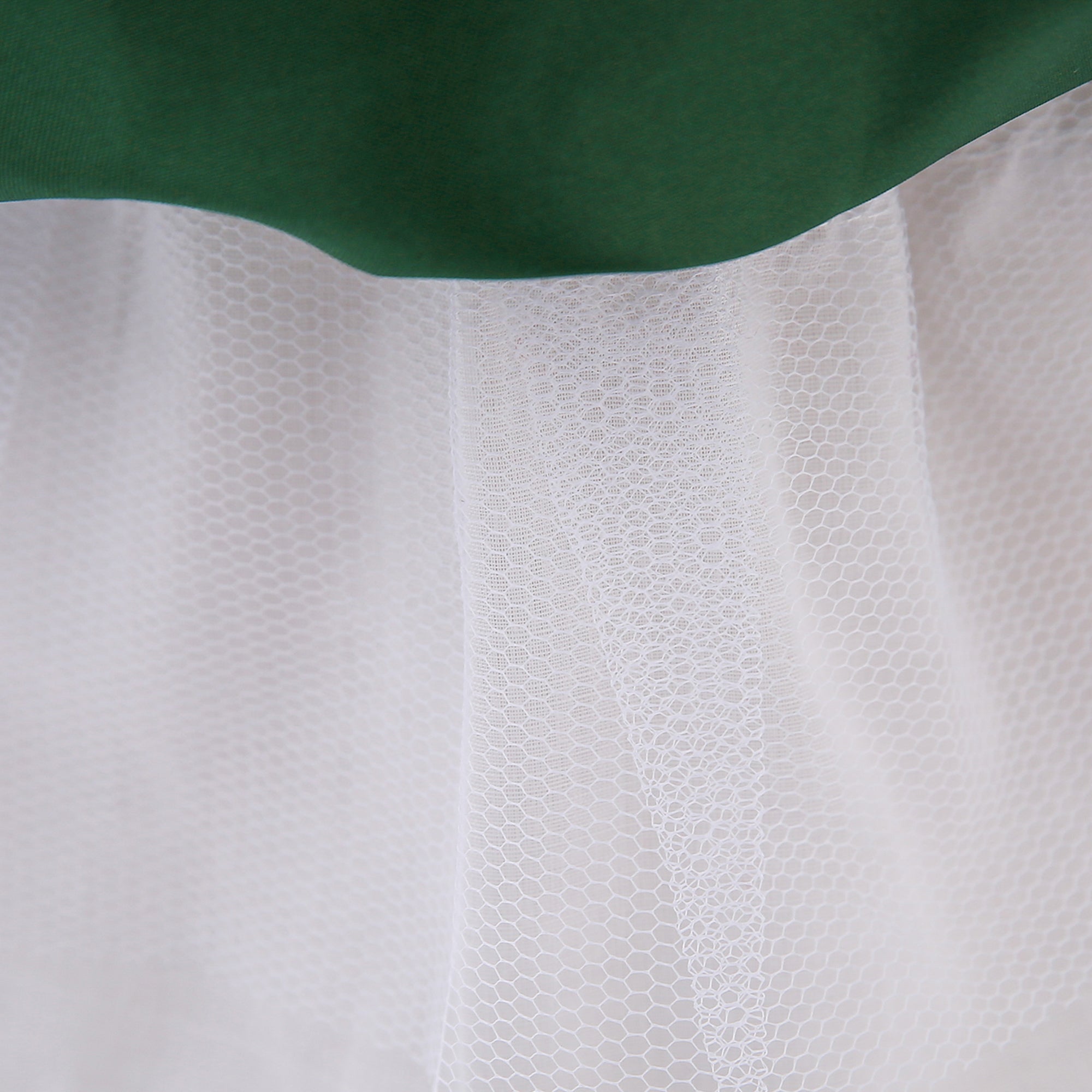 Green Girls Round Neck Bow Detail Satin Fit & Flare Dress