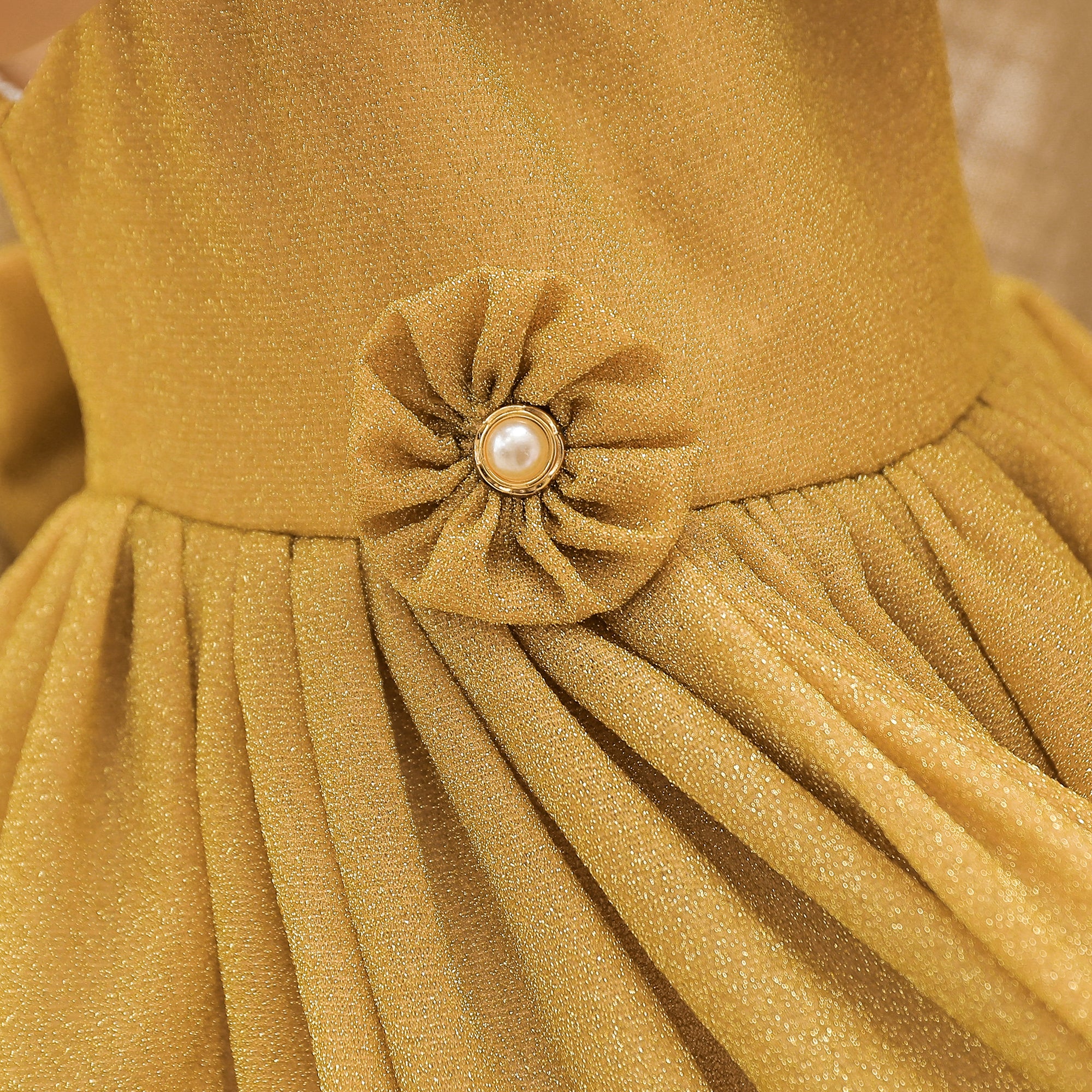 Yellow Round Neck Fit & Flare Maxi Dress