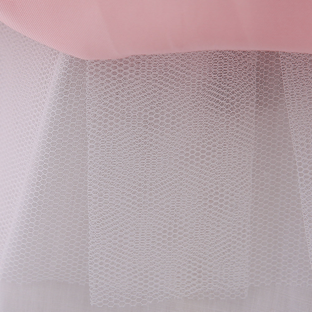 Girls Pink Bow Detailed Balloon Dress