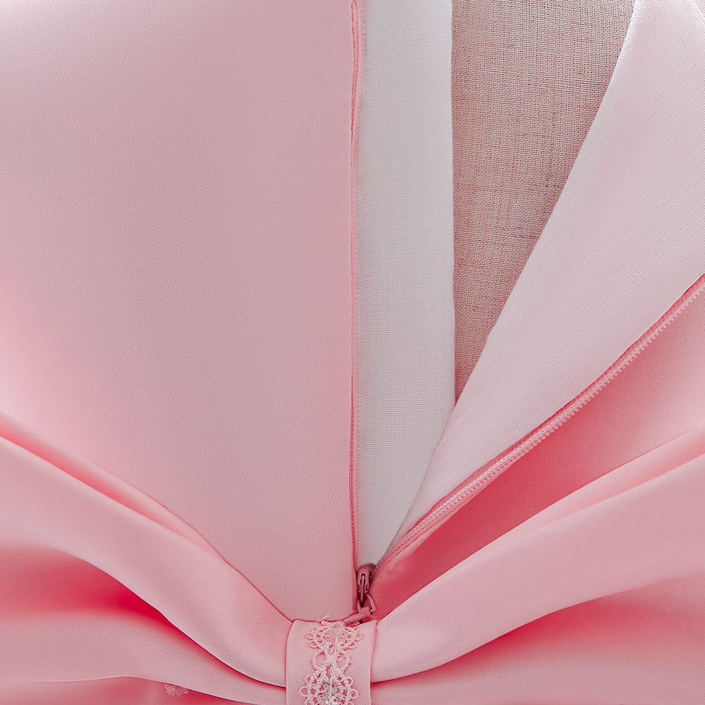 Girls Pink Bow Detailed Balloon Dress