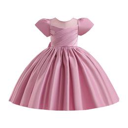 Round Neck Short Sleeves Fit & Flare Dress