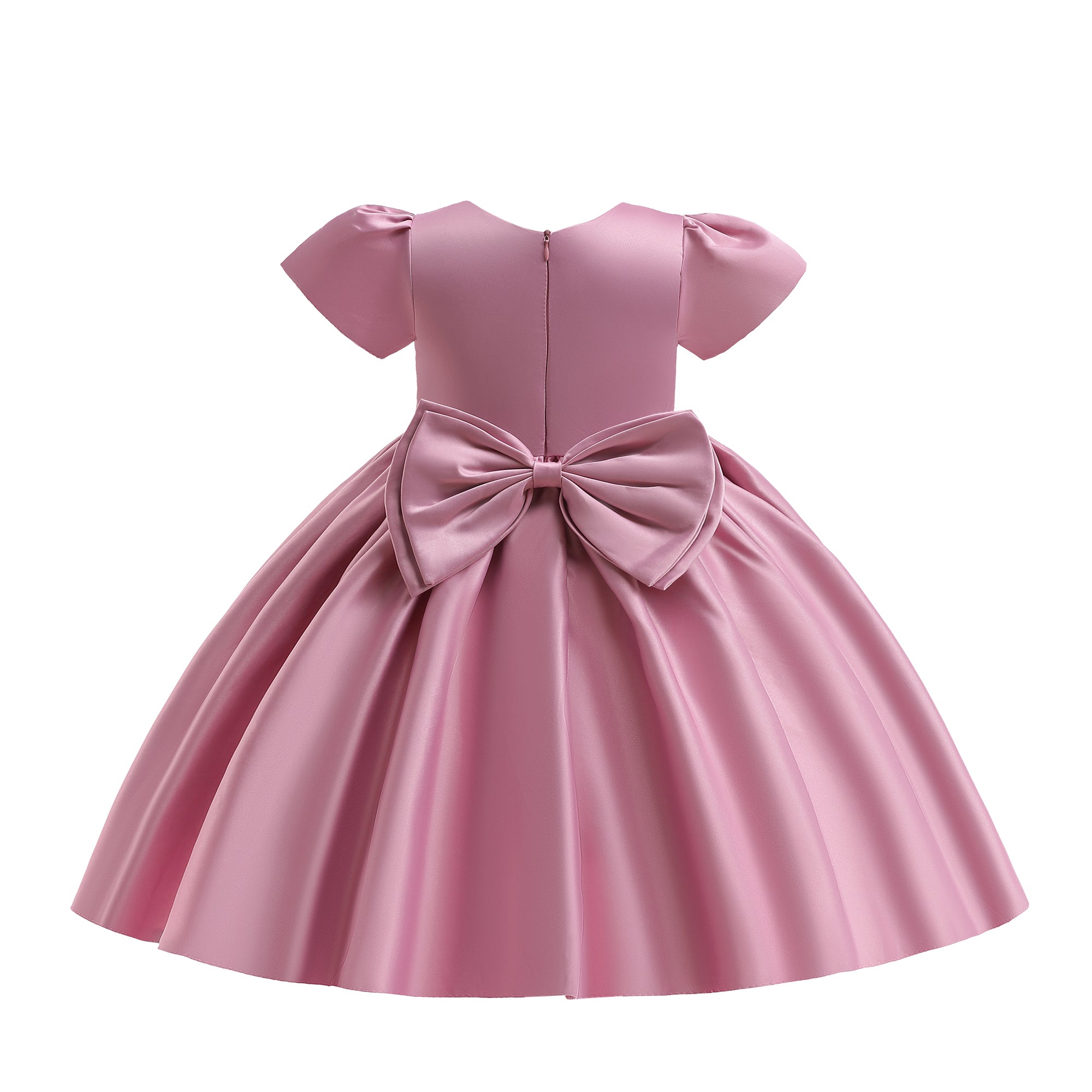 Round Neck Short Sleeves Fit & Flare Dress