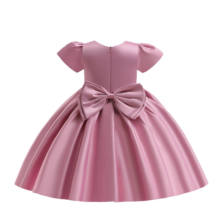 Round Neck Short Sleeves Fit & Flare Dress
