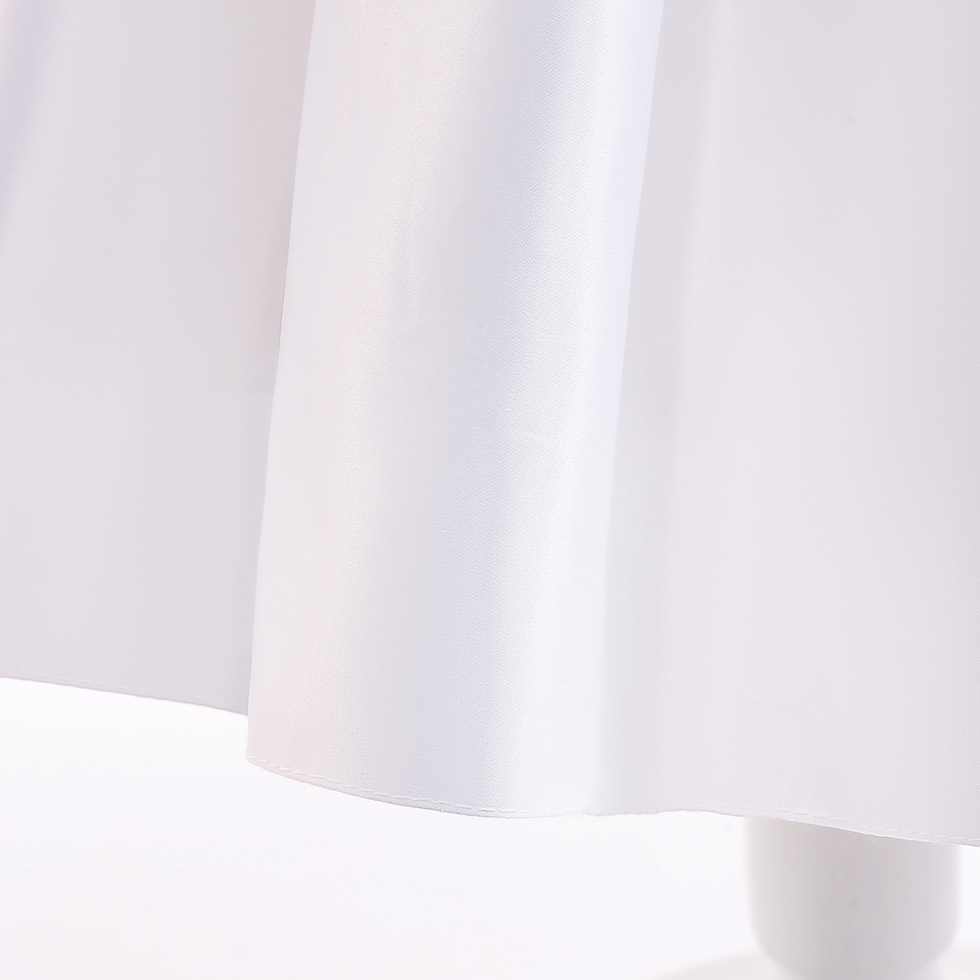 Girls White Puff Sleeve Fit & Flare Midi Dress