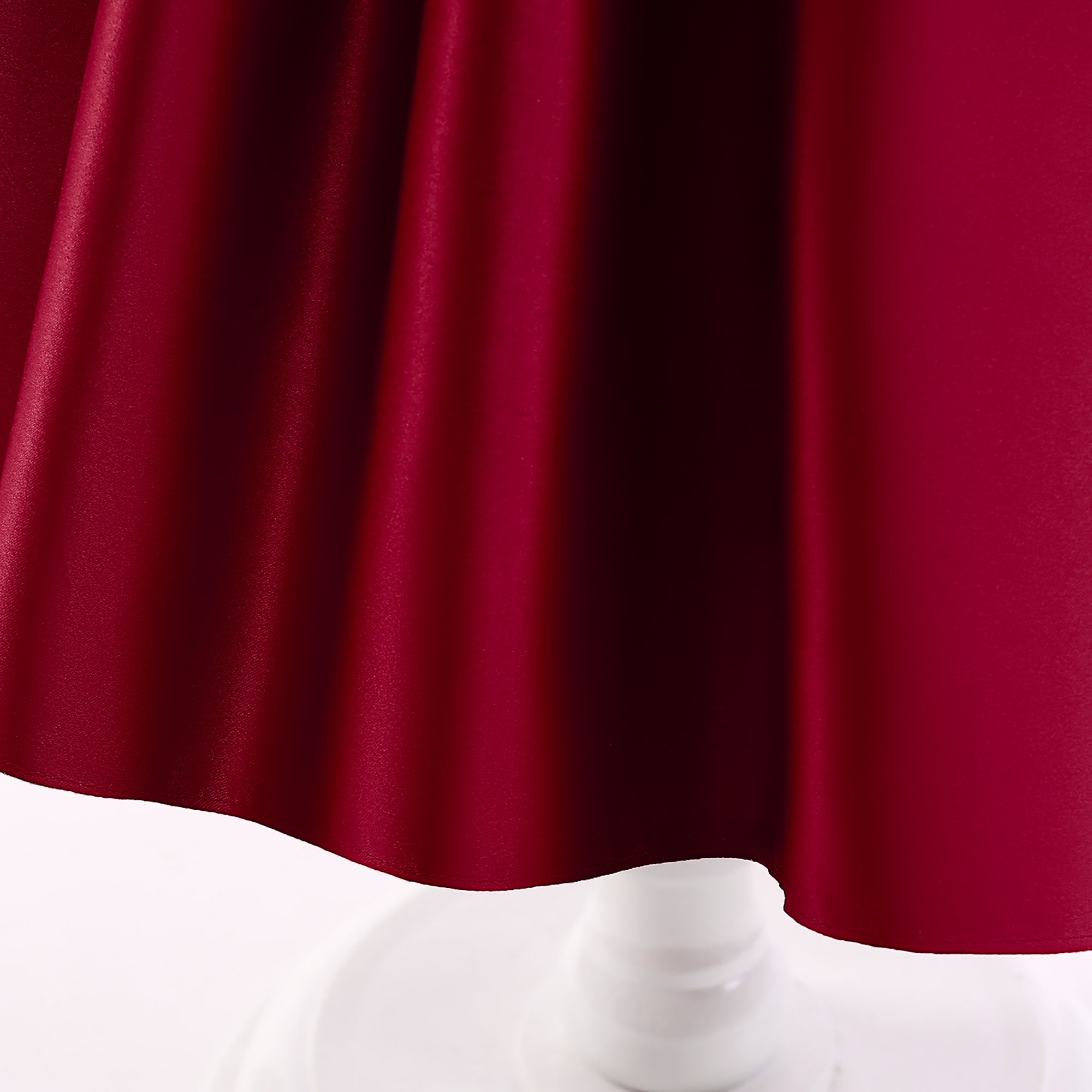 Girls Maroon Round Neck Fit & Flare Dress