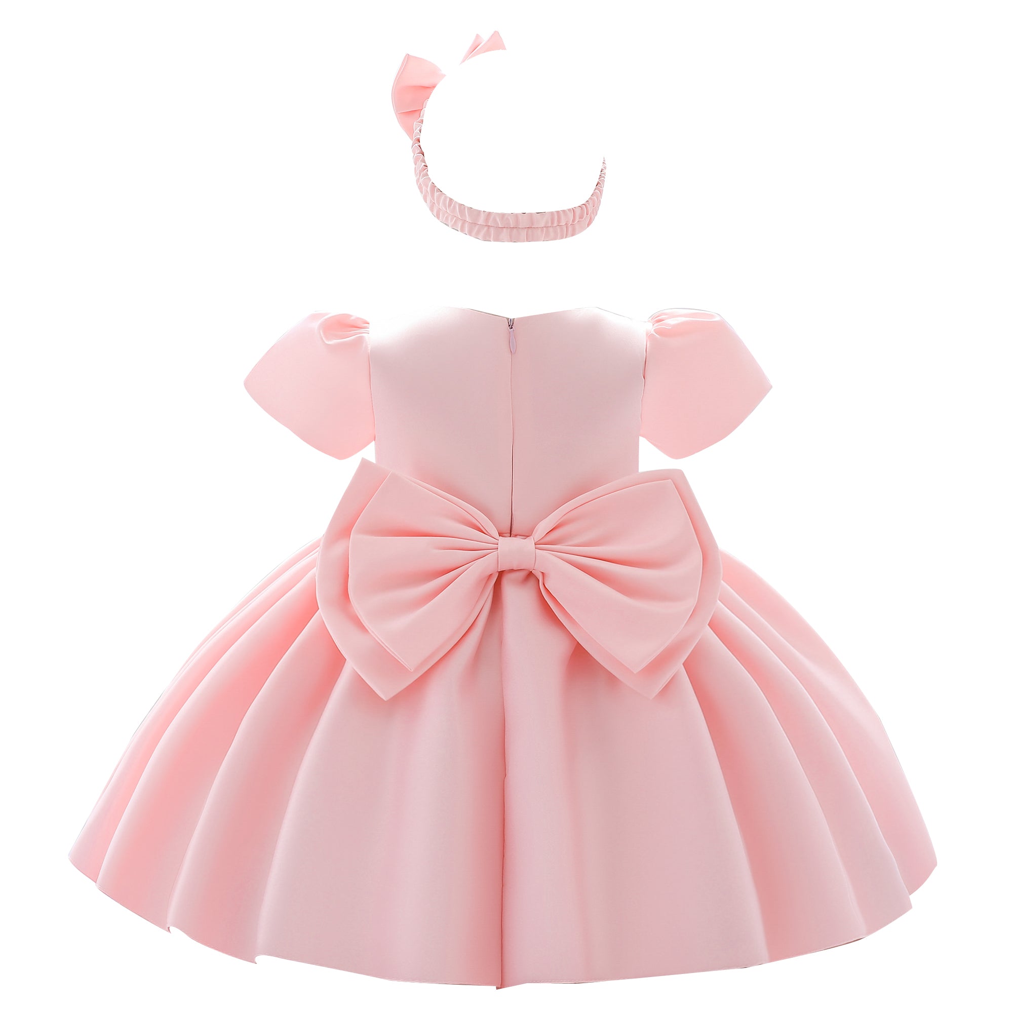 Girls Pink Off Shoulder Fit & Flare Dress