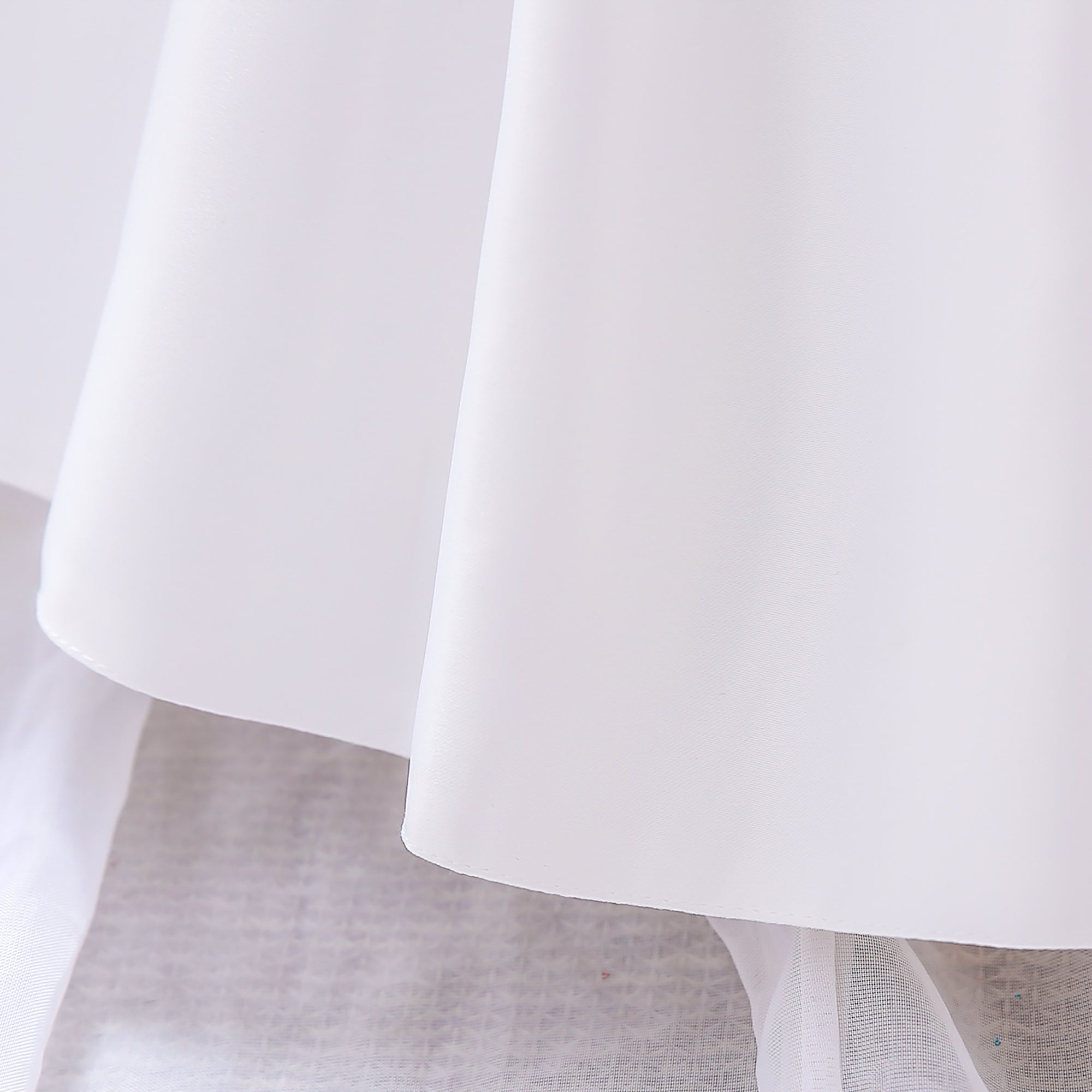 Girls White Fit & Flare Dress