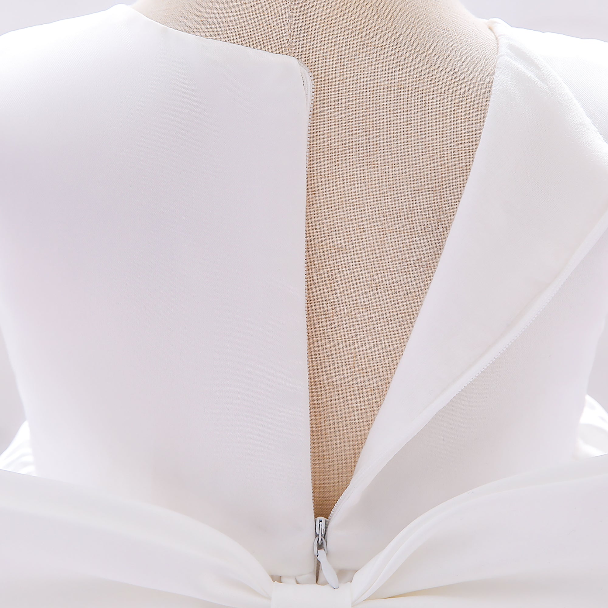 Girls White Fit & Flare Dress