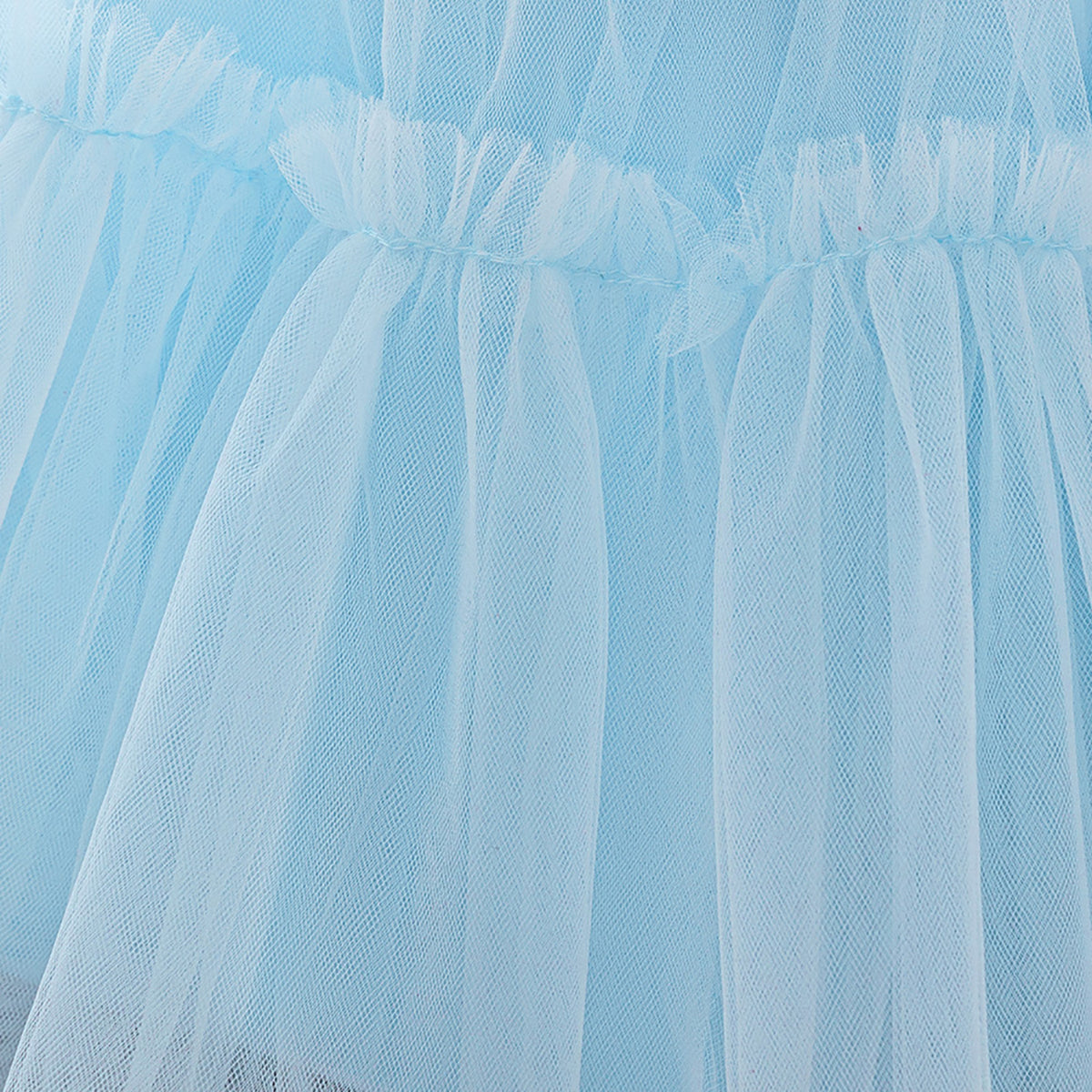 Girls Off-Shoulder Ruffled Gown Dress