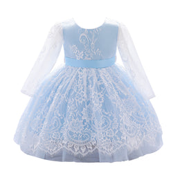 Blue & light steel blue Fit & Flare Dress