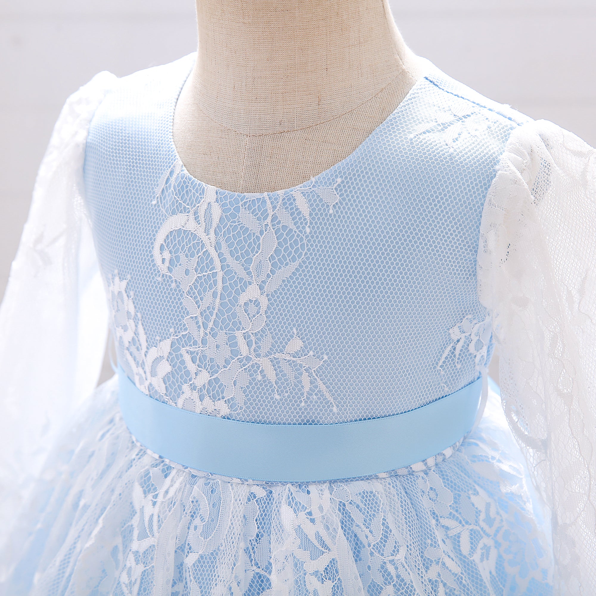 Blue & light steel blue Fit & Flare Dress