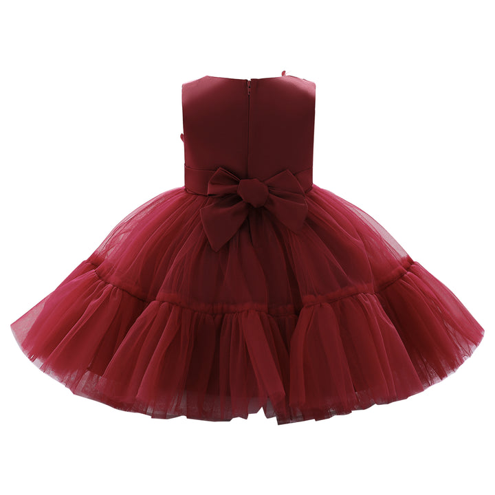 Girls Floral Self Design Fit & Flare Party Dress