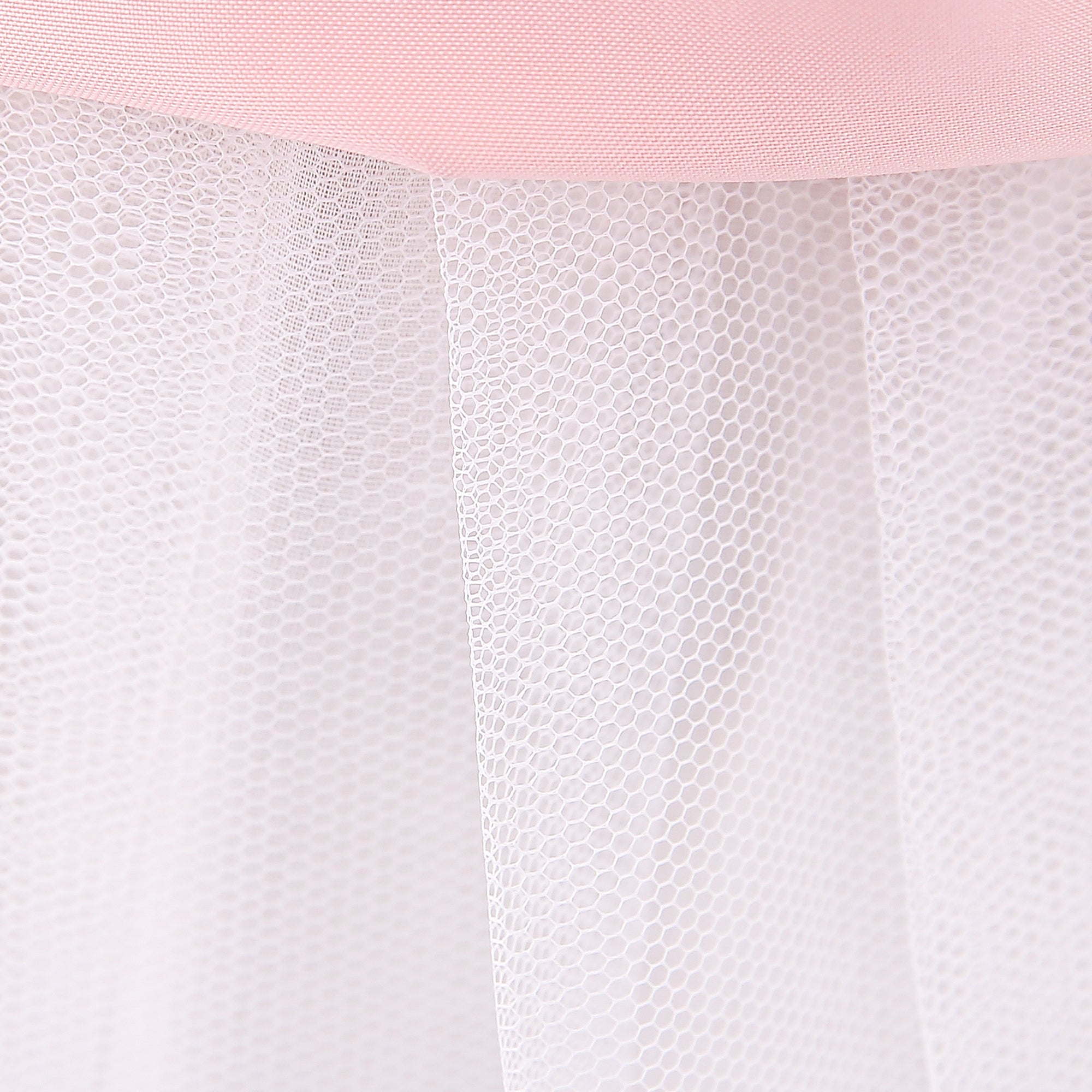 Girls Pink Embellished Puff Sleeve Applique Fit & Flare Dress