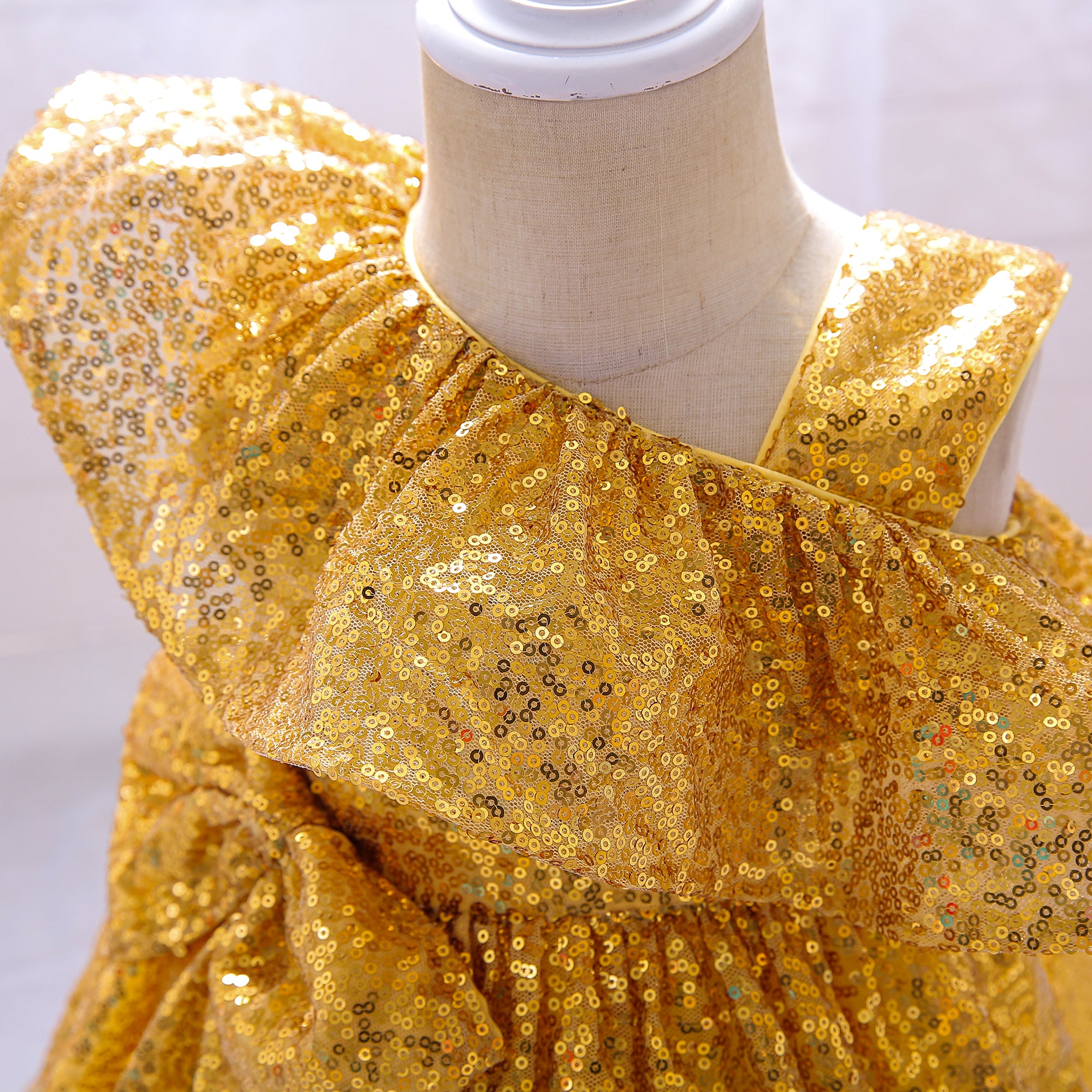 Self Design Sequined One Shoulder Fit & Flare Dress