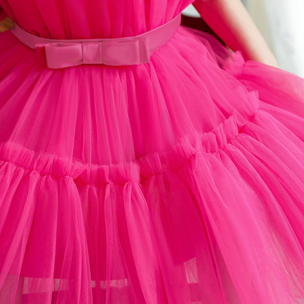 Girls Ruffled Balloon Dress