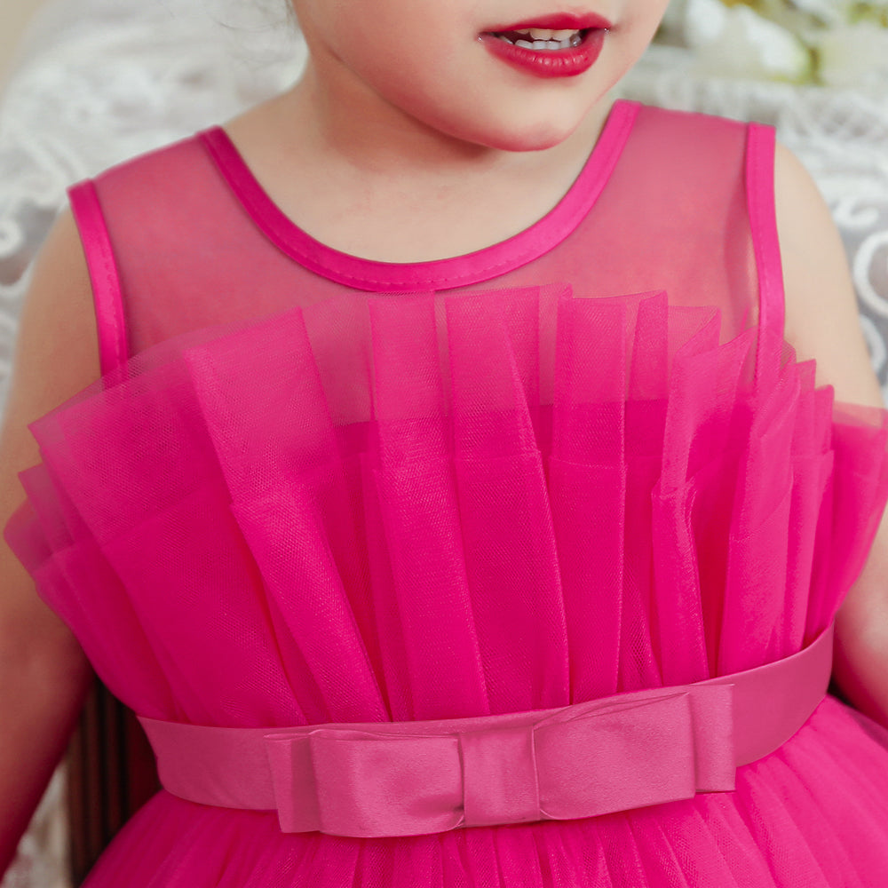 Girls Ruffled Balloon Dress