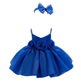 Girls Shoulder Straps Mini Fit & Flare Dress