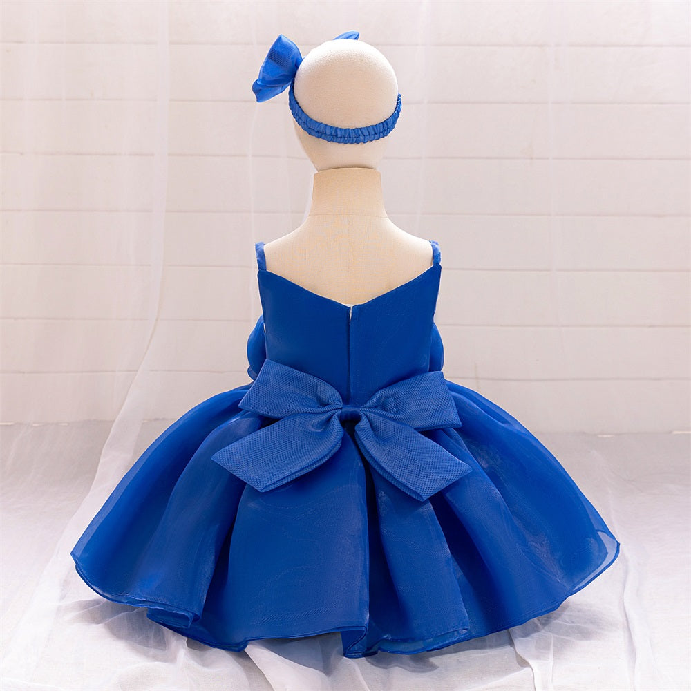 Girls Shoulder Straps Mini Fit & Flare Dress
