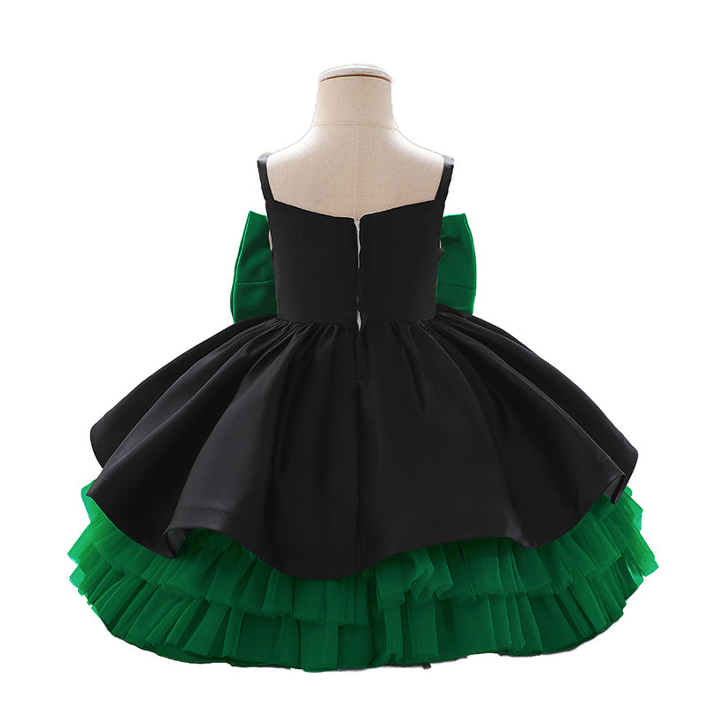 Green Fit & Flare Balloon Dress