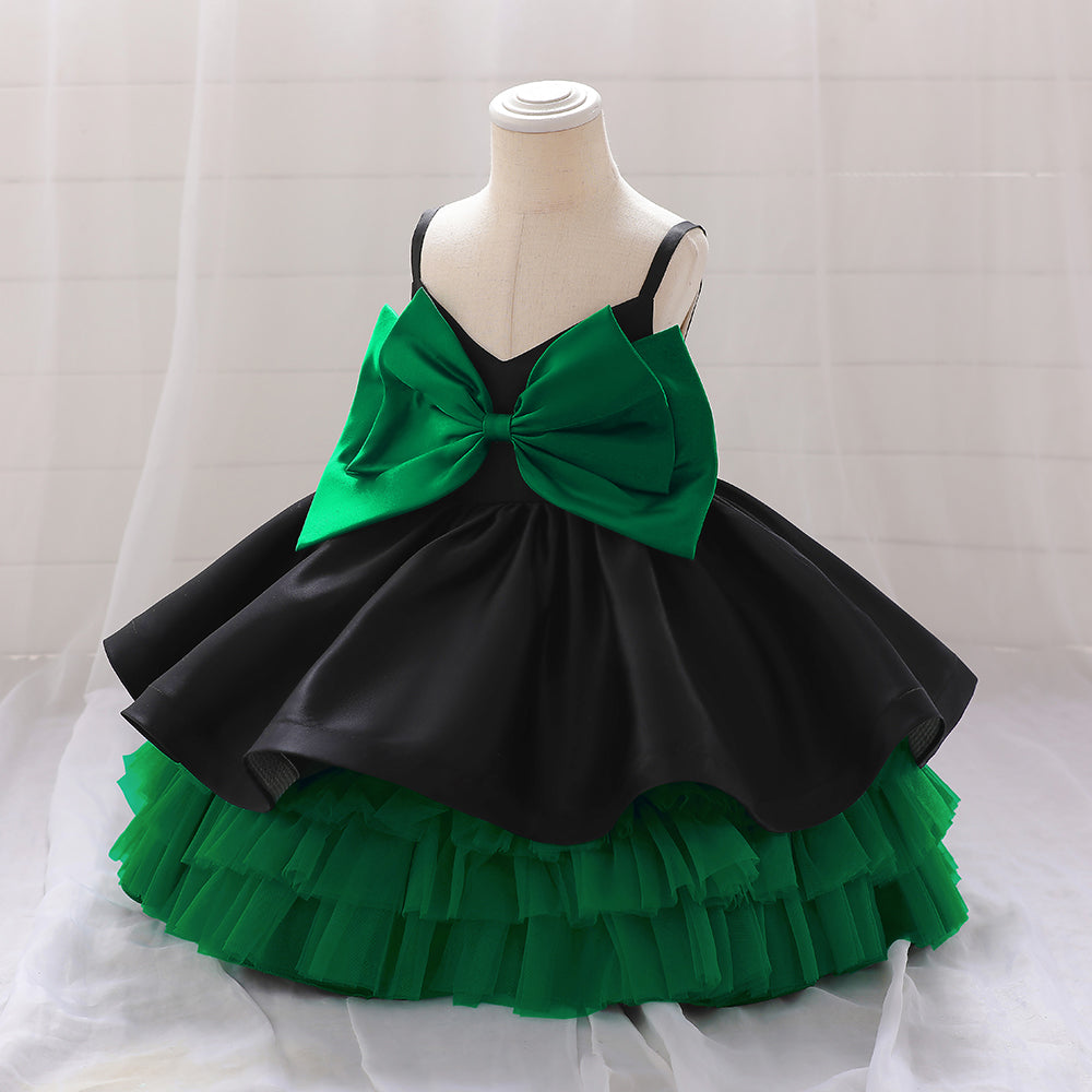 Green Fit & Flare Balloon Dress