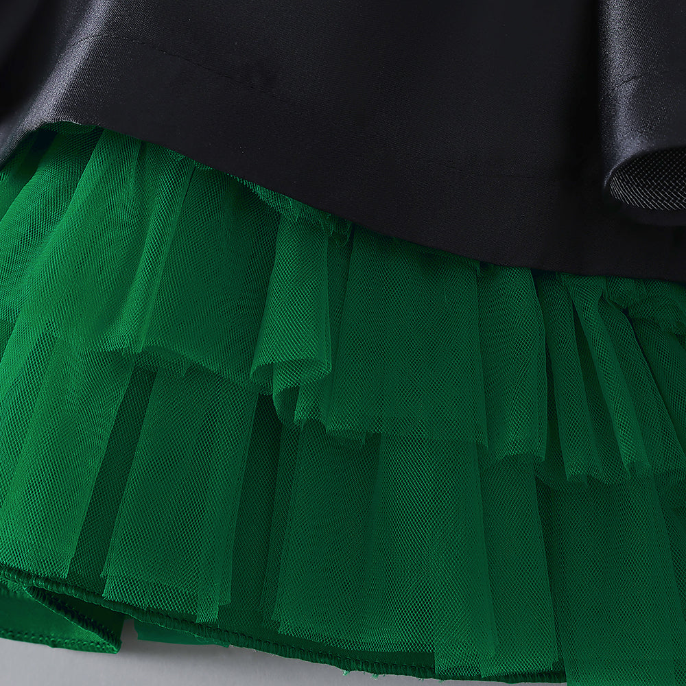 Green Fit & Flare Balloon Dress