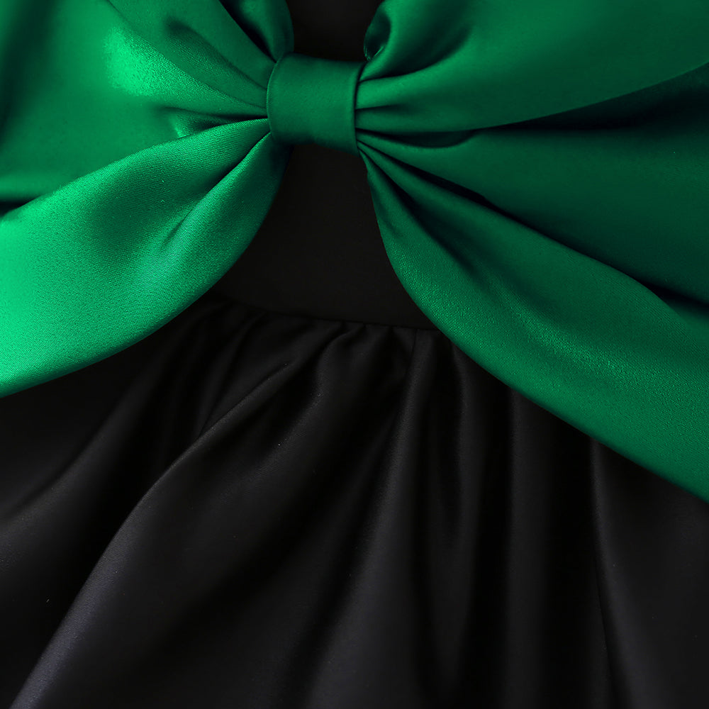 Green Fit & Flare Balloon Dress