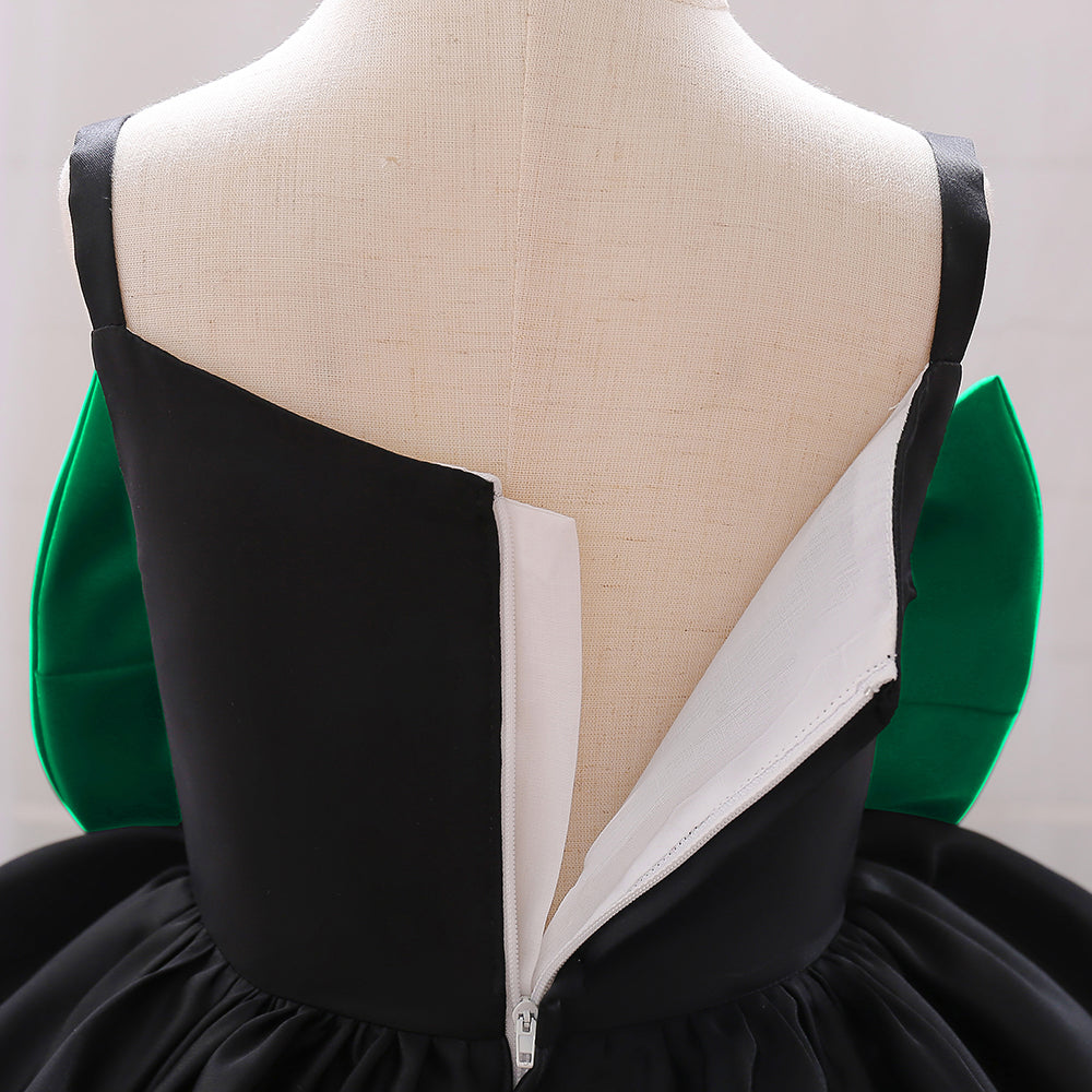 Green Fit & Flare Balloon Dress