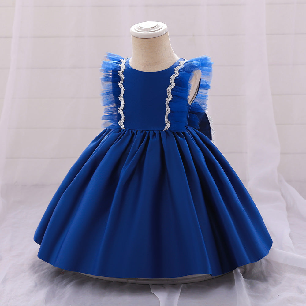 Round Neck Sleeveless Semi Sheer Fit & Flare Dress